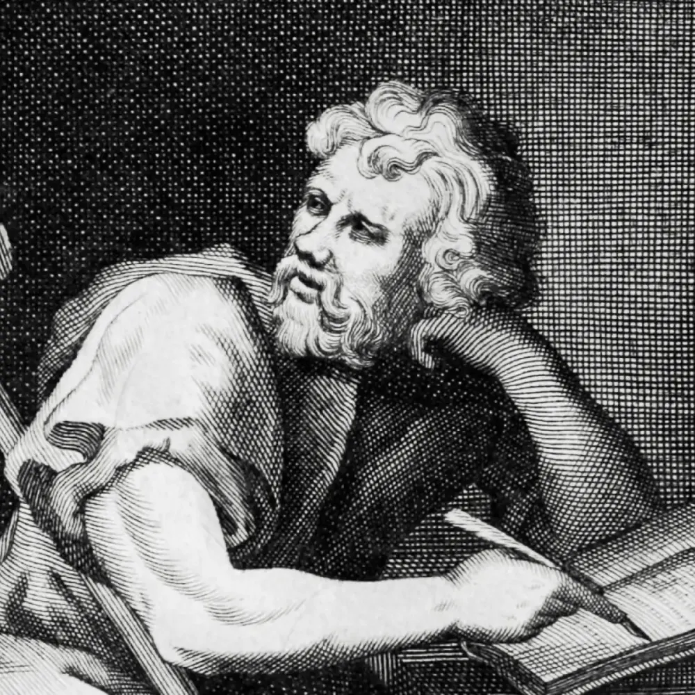 epictetus writing black and white photo